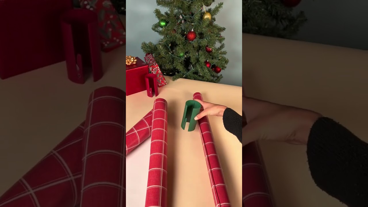 How to use Little ELF Gift Wrap Cutter 😉😍 #christmas #littleelf #giftwrapping #asmr #wrapping #diy