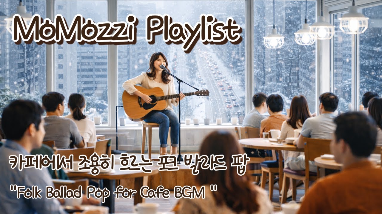 [🎧Playlist] ☕Folk Pop Ballads for Cafe BGM, Acoustic Background Music for Quiet Cafe🌙