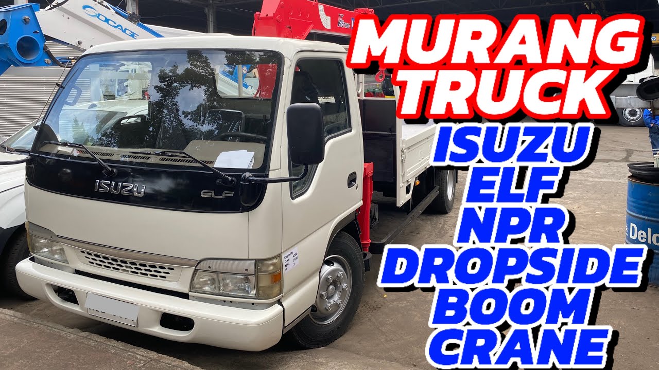 MURANG JAPAN SURPLUS TRUCK ISUZU ELF NPR DROPSIDE BOOM CRANE