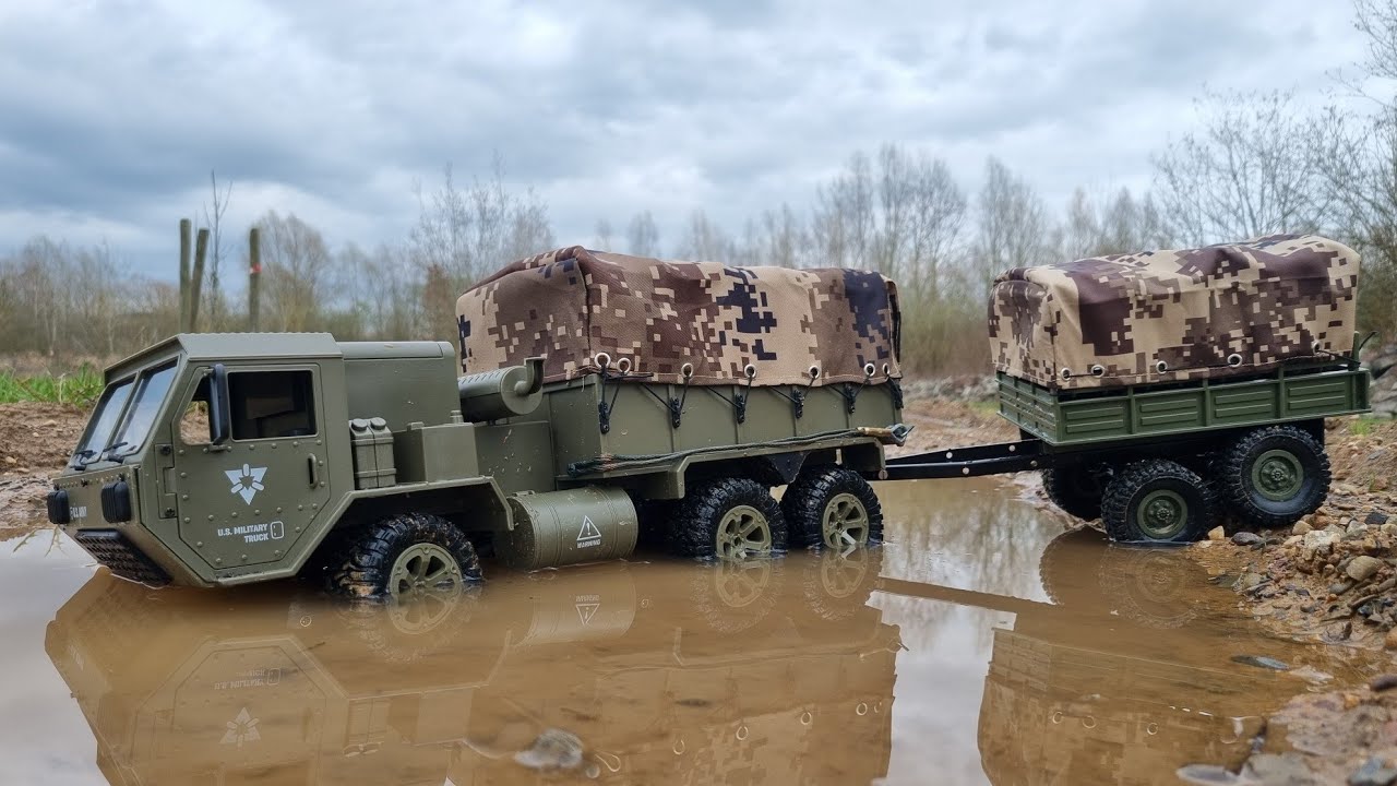 RC Crawler Oshkosh für unter 100€ us army !! 1:16 MILITARY Unboxing TESTFAHRT Fazit 6x6 fayee fy004a