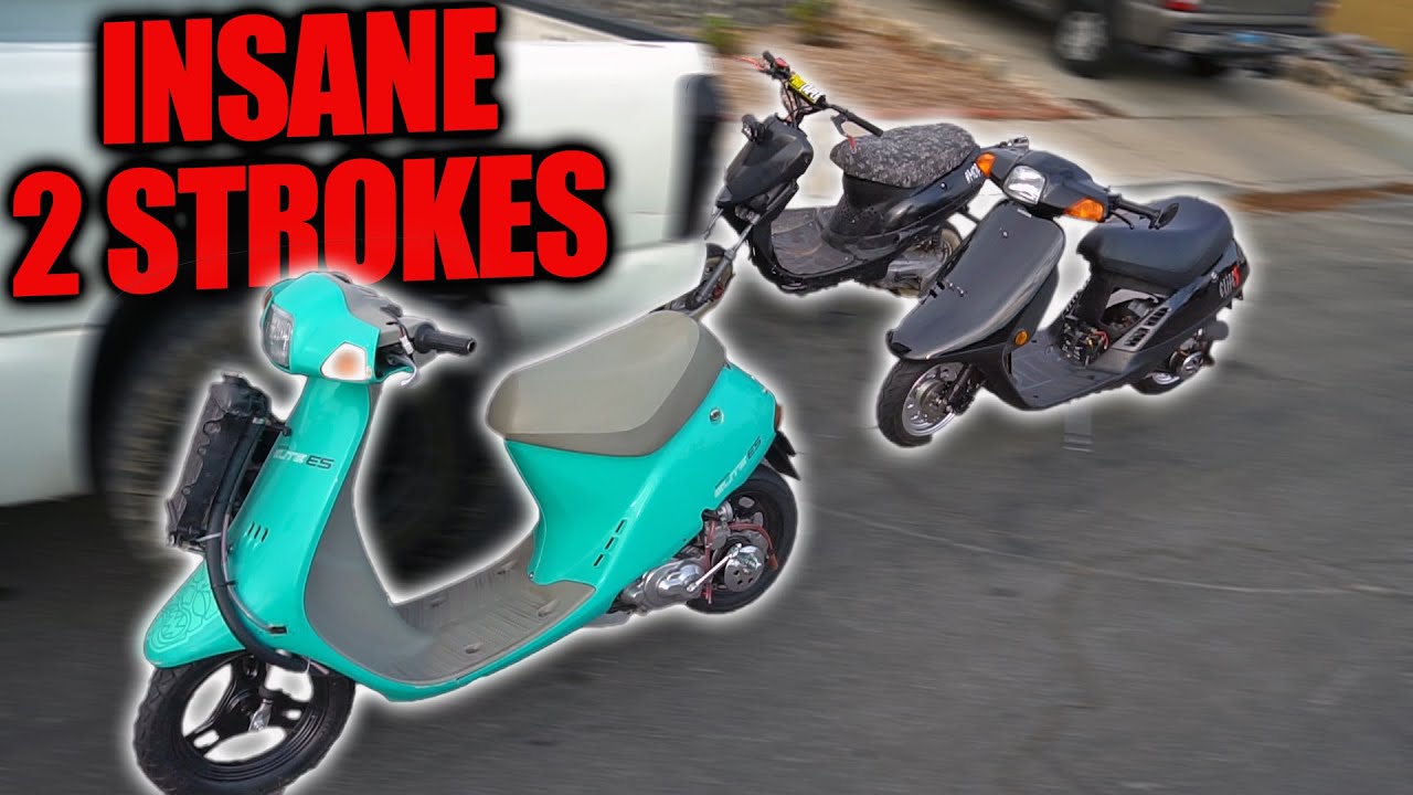 INSANE FAST HONDA ELITE SCOOTERS! water cooled 120cc!!