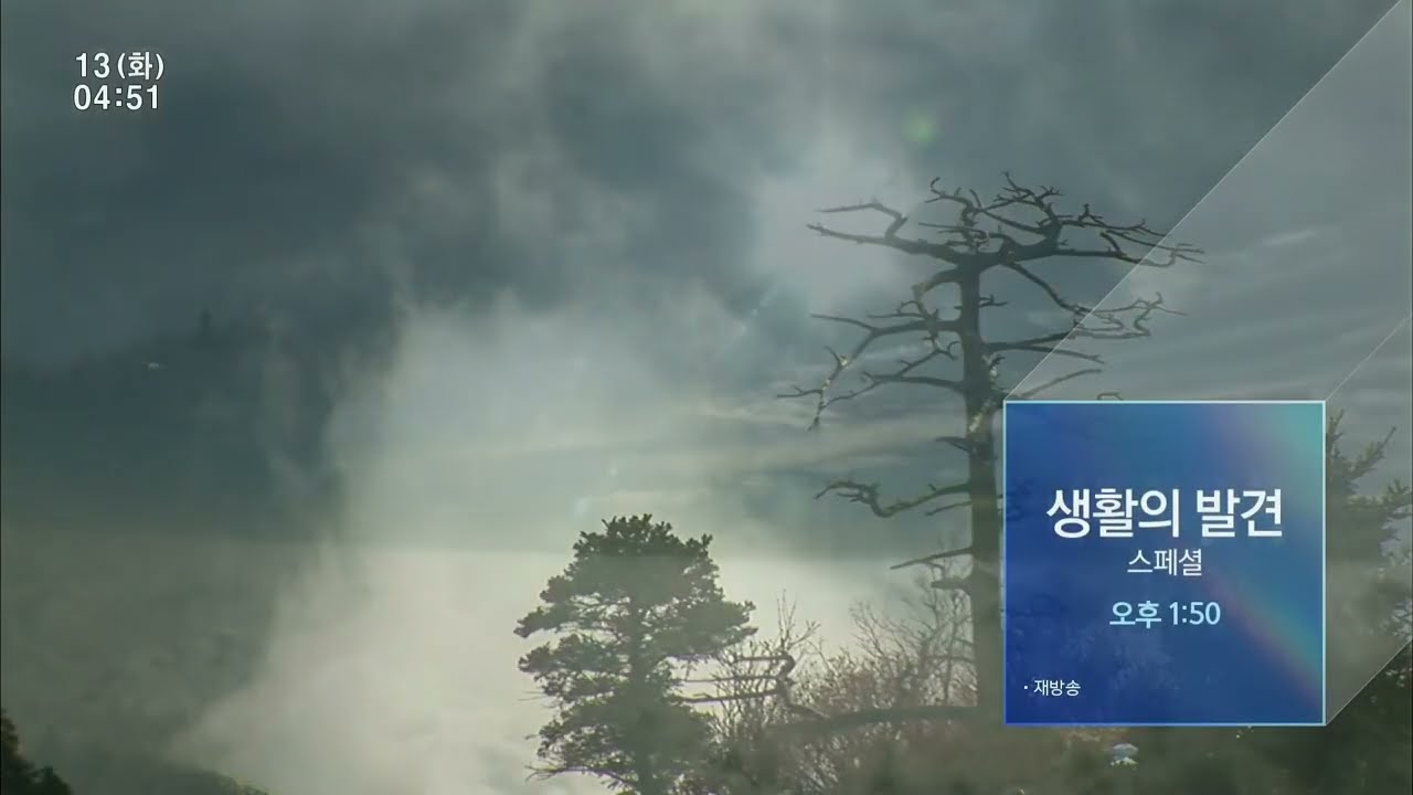 KBS 1TV 방송순서 + 애국가 + 방송시작영상 2026/1/13 04:50