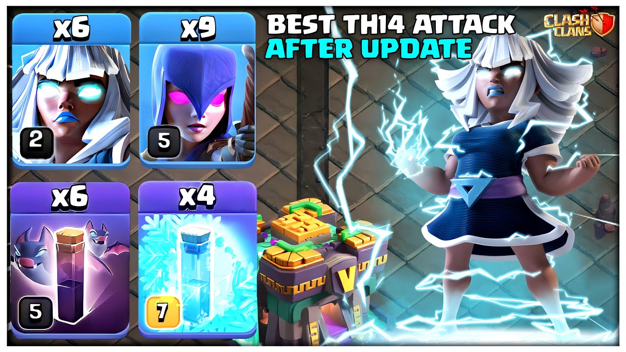 Best TH14 Attack After Update! TH14 Electro Titan Witch Attack Strategy (Clash of Clans)