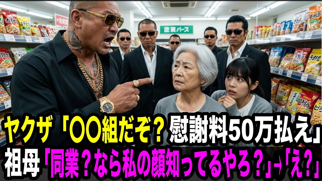 ヤクザ「〇〇組やぞ？慰謝料50万払え」祖母「同業さん？ならウチの顔知ってるやろ」→チンピラ「え？」【スカッとする話】【感動する話】yakuza ヤクザ