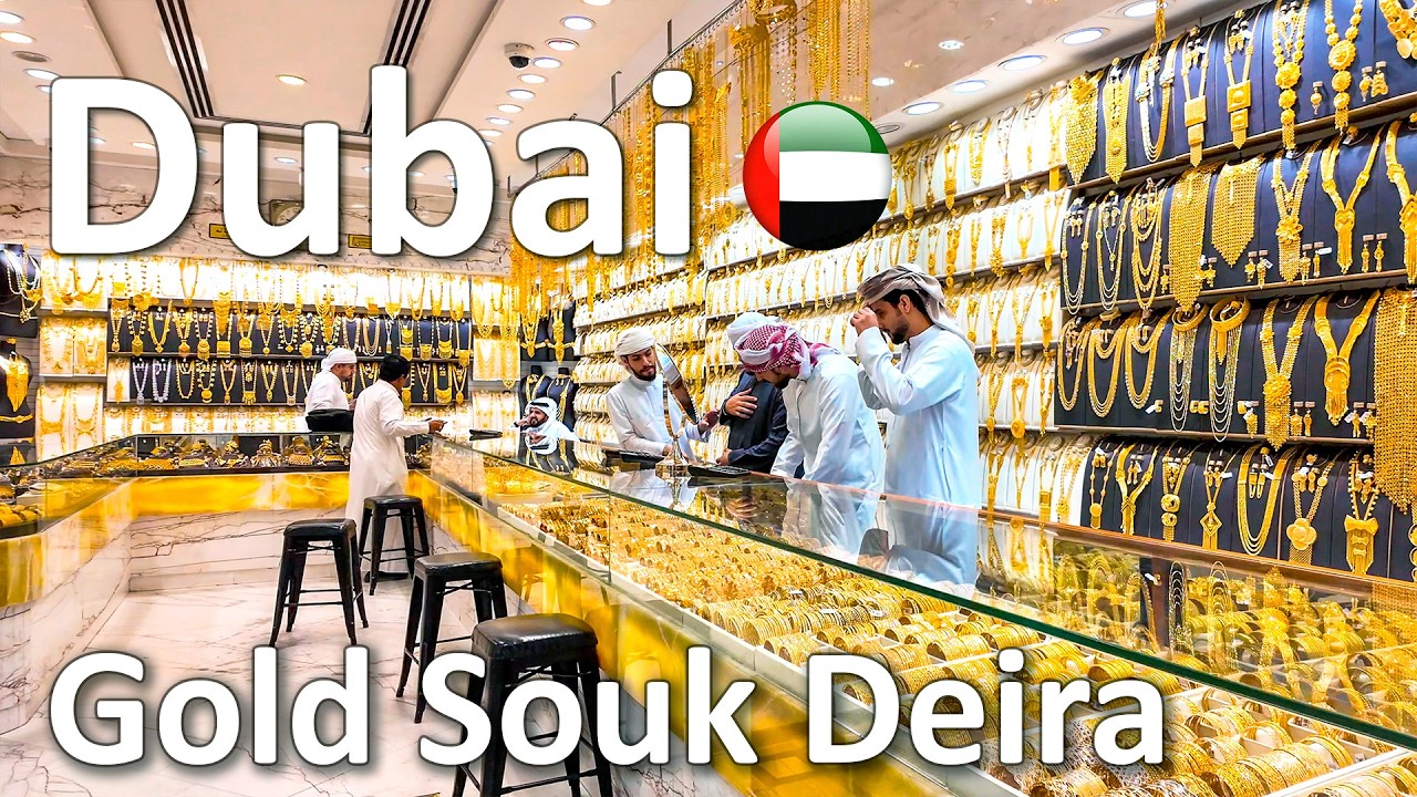 Dubai Gold Souk Deira Walking Tour 4K 🇦🇪