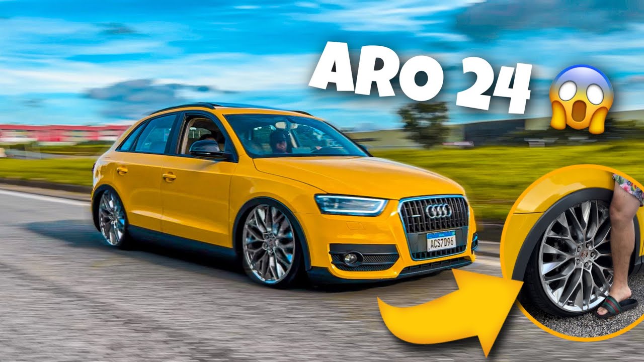 AUDI Q3 2014 AMBITION REBAIXADA E  ENVELOPADA DE AMARELO (4K)