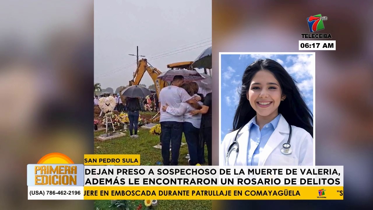 Dejan preso a sospechoso en la muerte de la joven Valeria Alvarado en El Progreso, Yoro