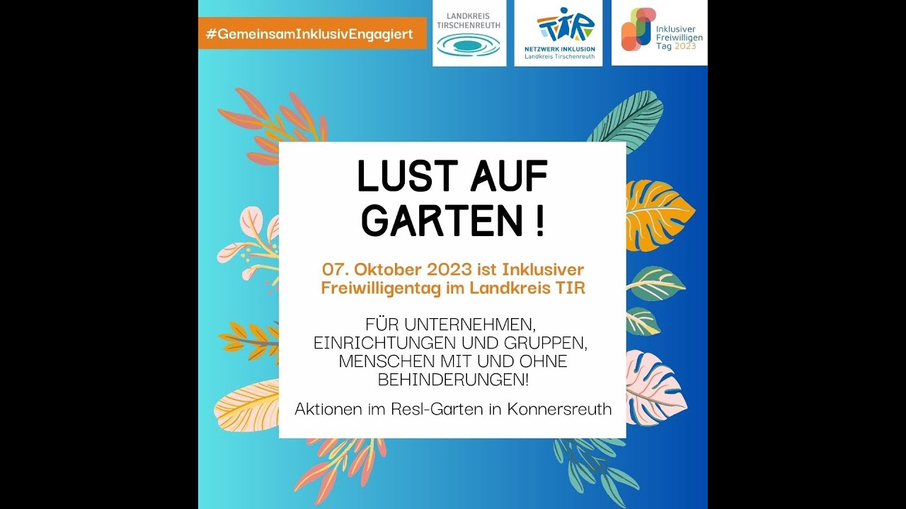 Inklusiver Freiwilligentag 2023 im Landkreis Tirschenreuth