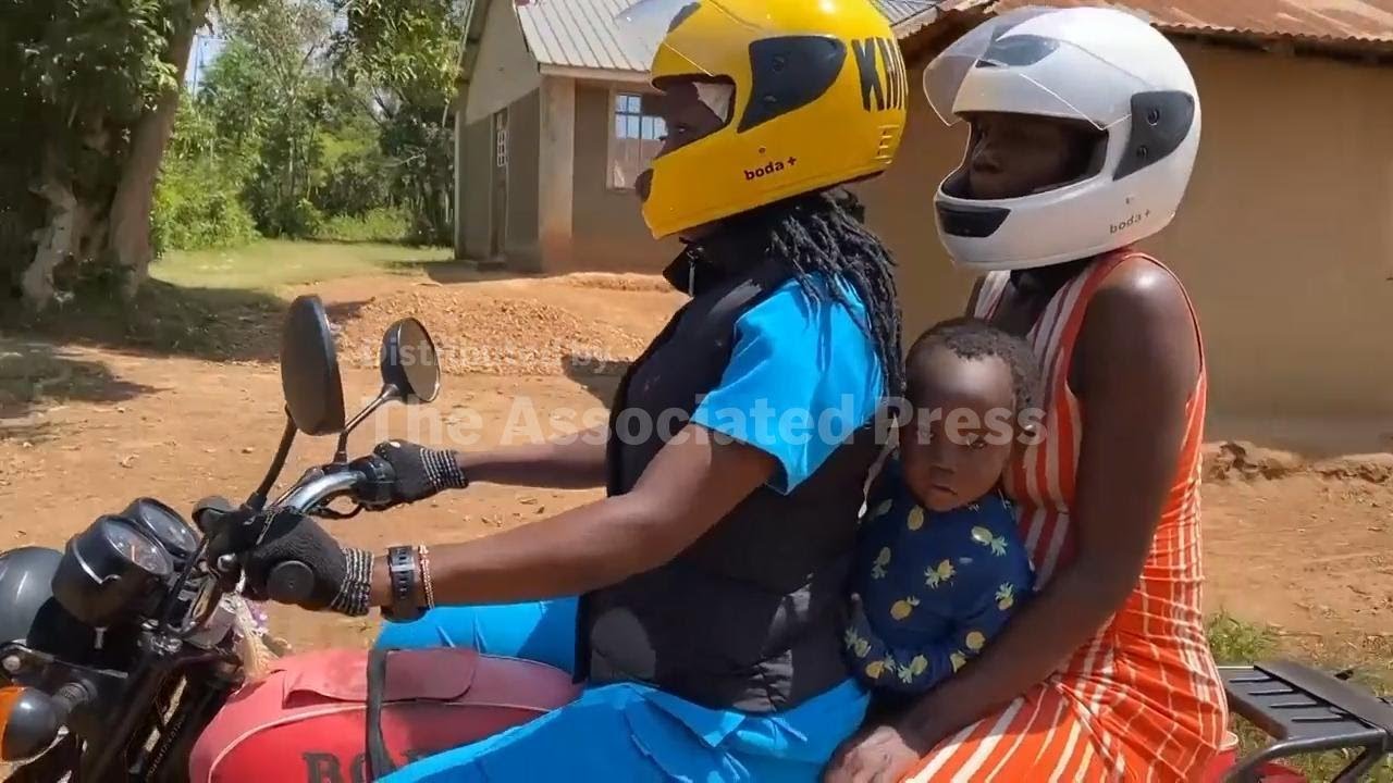 The female bikers making special baby deliveries