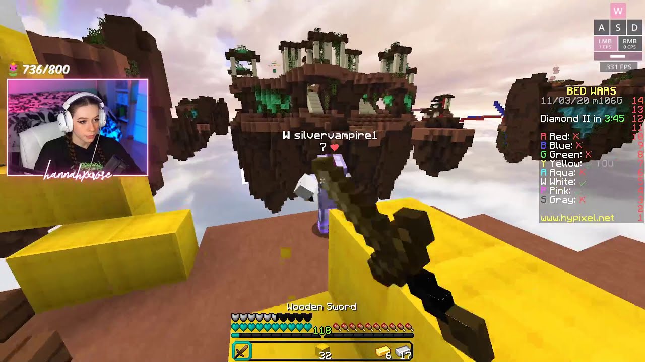 minecraft! pogchamp!! 🌹 hypixel bedwars and minigames! [FULL VOD- 11/3/2020]