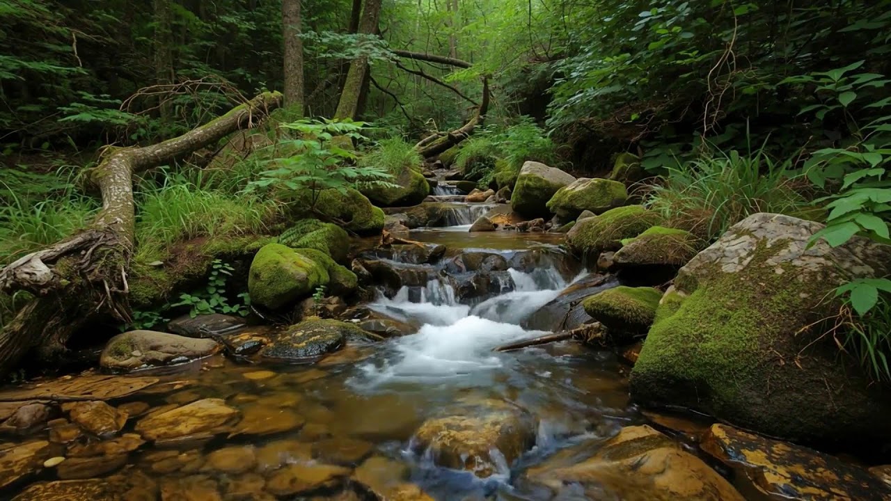 Hidden Forest Stream 🌲 Nature Sounds for Relaxation