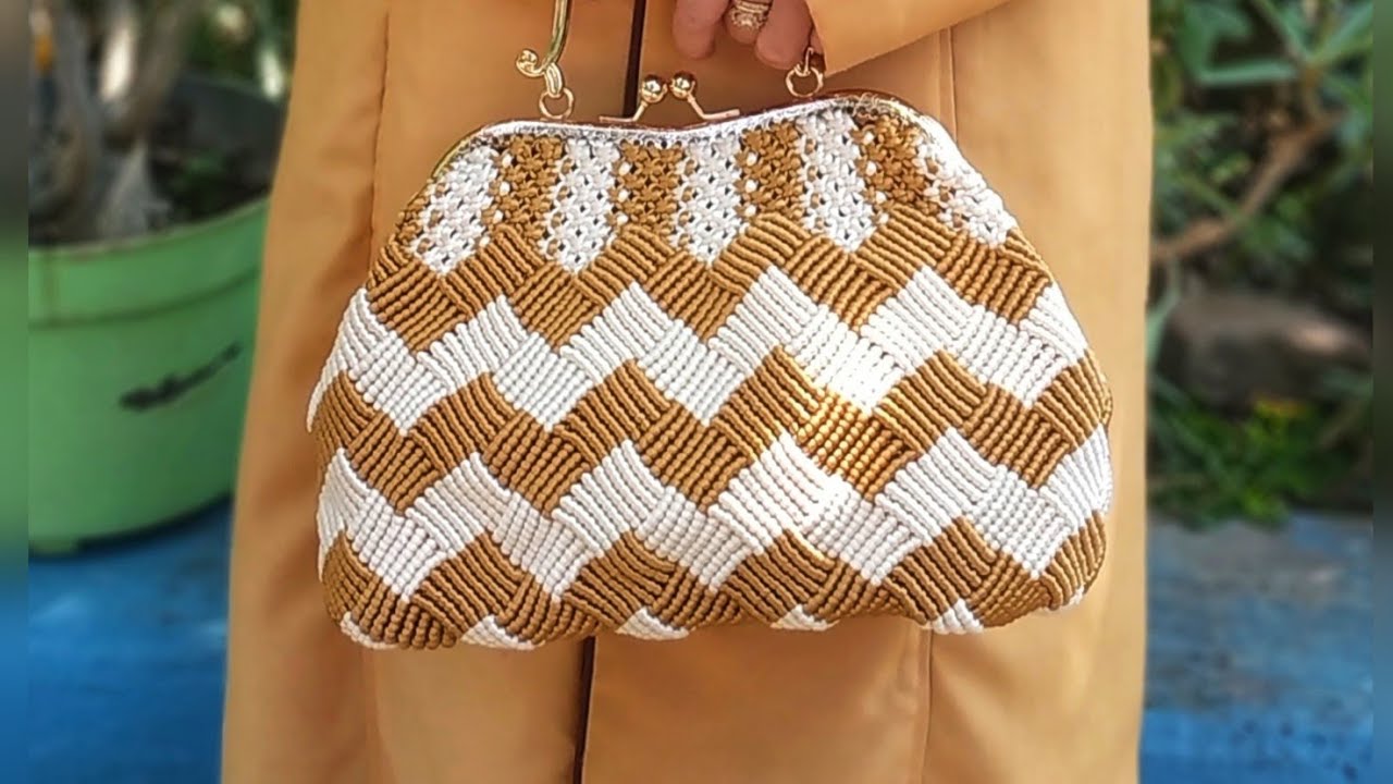 Part 1. Membuat tas pesta motif zig zag terbaru dari tali satin