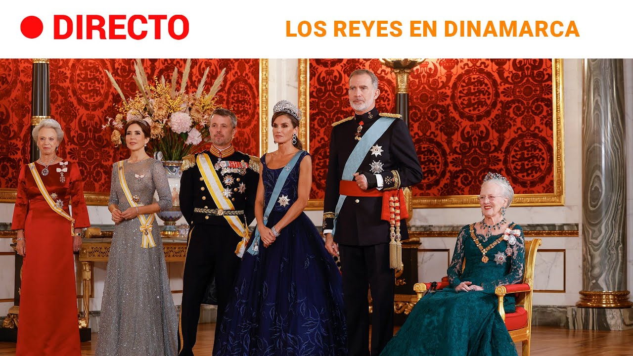 CASA REAL: Los REYES, en la CENA de GALA de MARGARITA de DINAMARCA  | RTVE Noticias