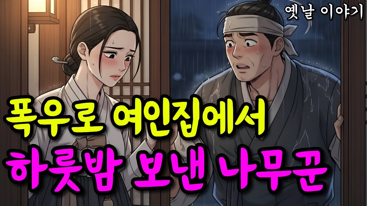 폭우로 여인집에서 하룻밤 보낸 나무꾼 | 옛날이야기·야담·민담·전설·설화