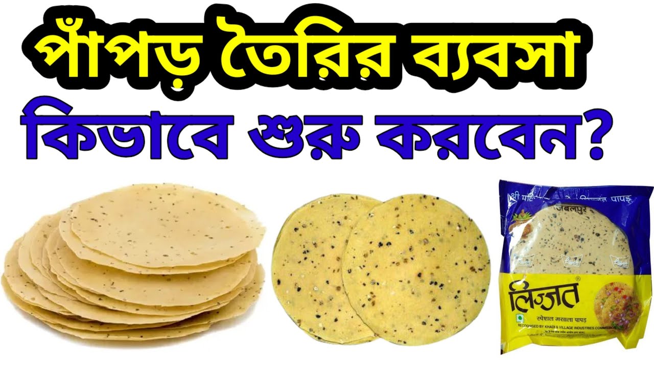 পাঁপড় তৈরির ব্যবসা। Papad Making Business | Papad Making Process