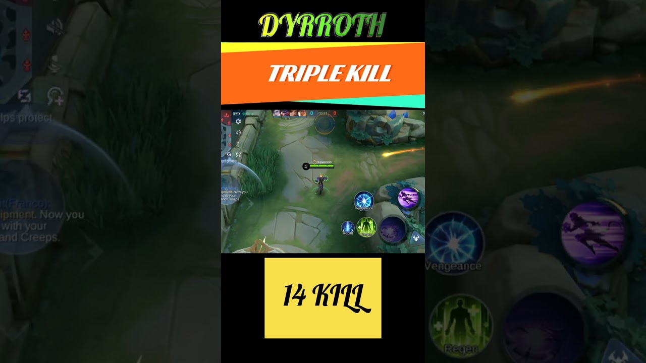 Part 2: Dyrroth: 14 Kill Triple Kill #mlbb #mobilelegends #montage #mlbbgameplay #brutalhero