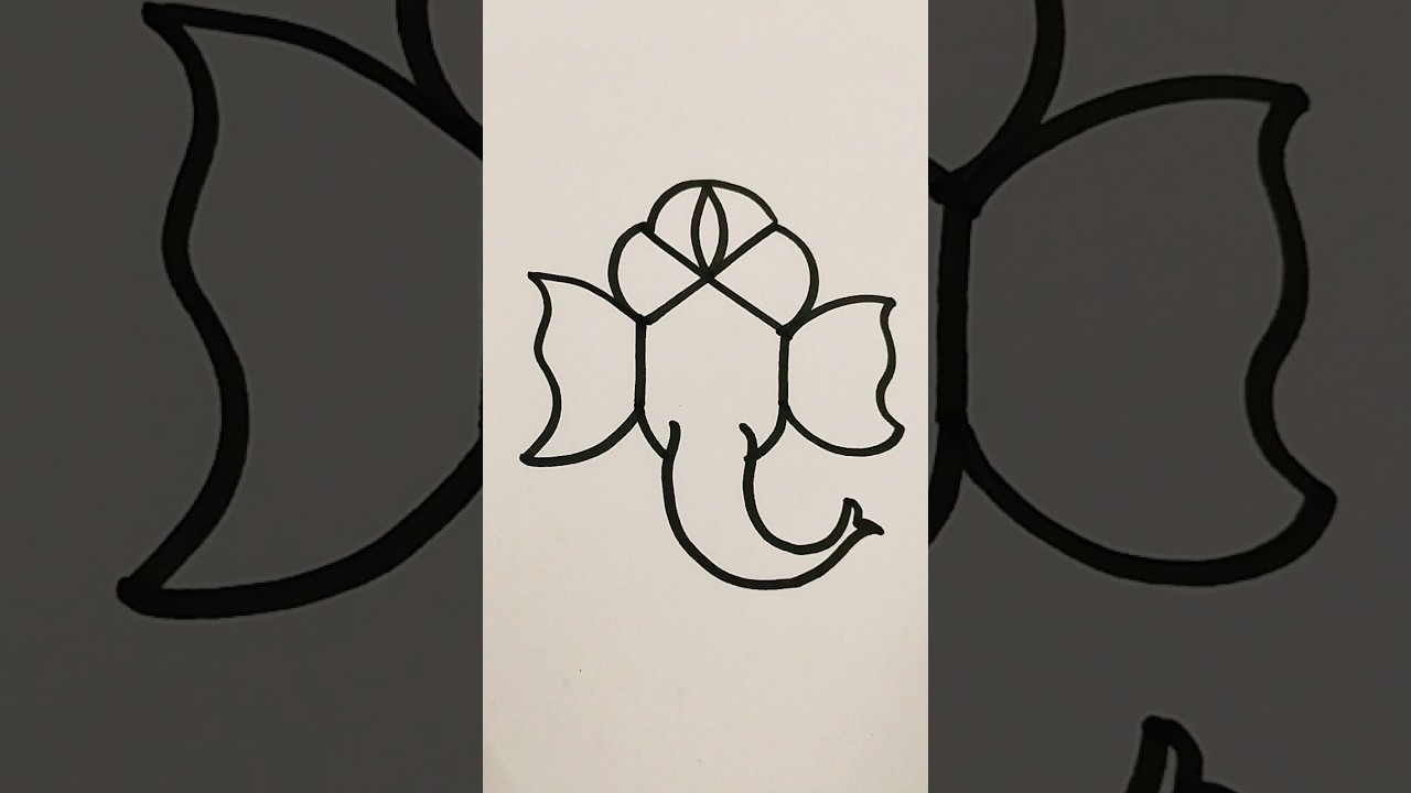 Ganesh chaturthi drawing easy | Lord Ganesha drawing #drawings #art #trending #viral