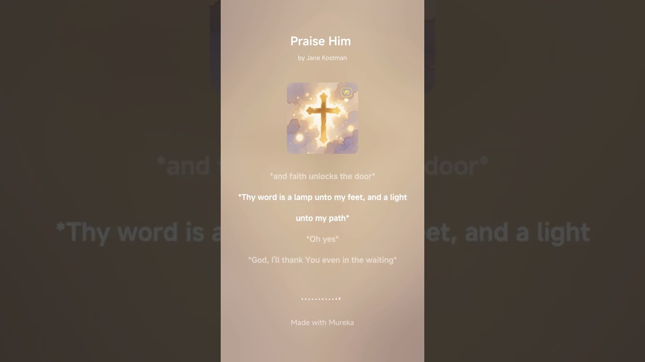 January 27, 2026 - I wrote the lyrics. Praise God I hope this blesses you.