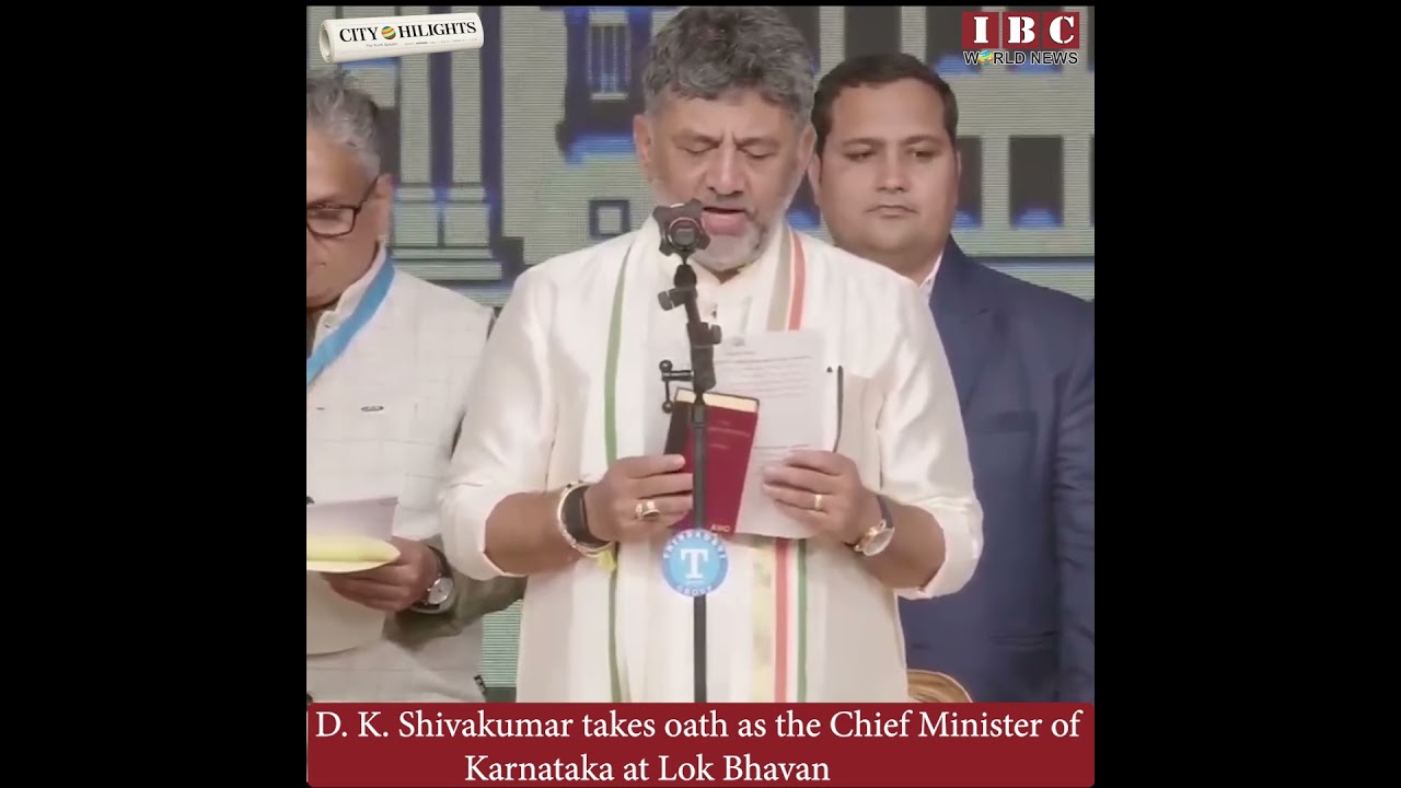 D.K. Shivakumar Takes Oath as 18th Karnataka Chief Minister, Begins His Tenure with Signature