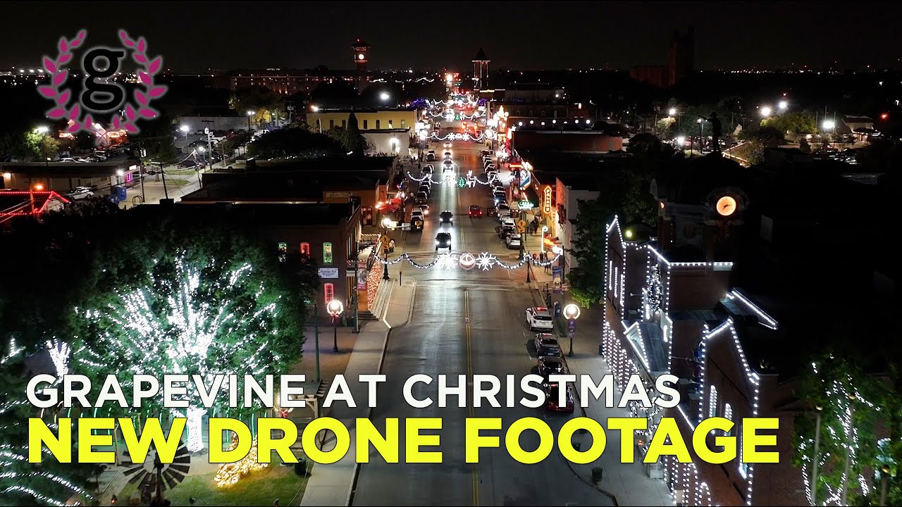Christmas Capital of Texas: New DRONE Footage Above Grapevine, Texas - November 19, 2025