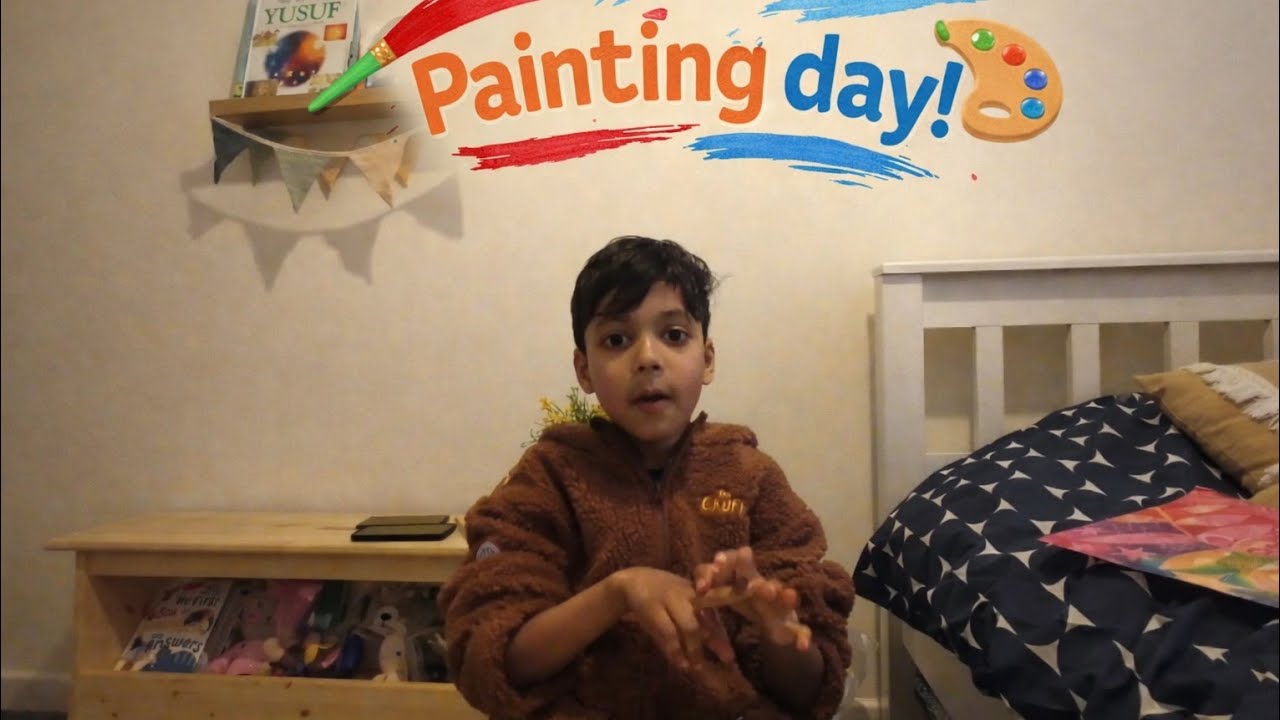 Painting on a rainy day. When you can't go outside to do anything.