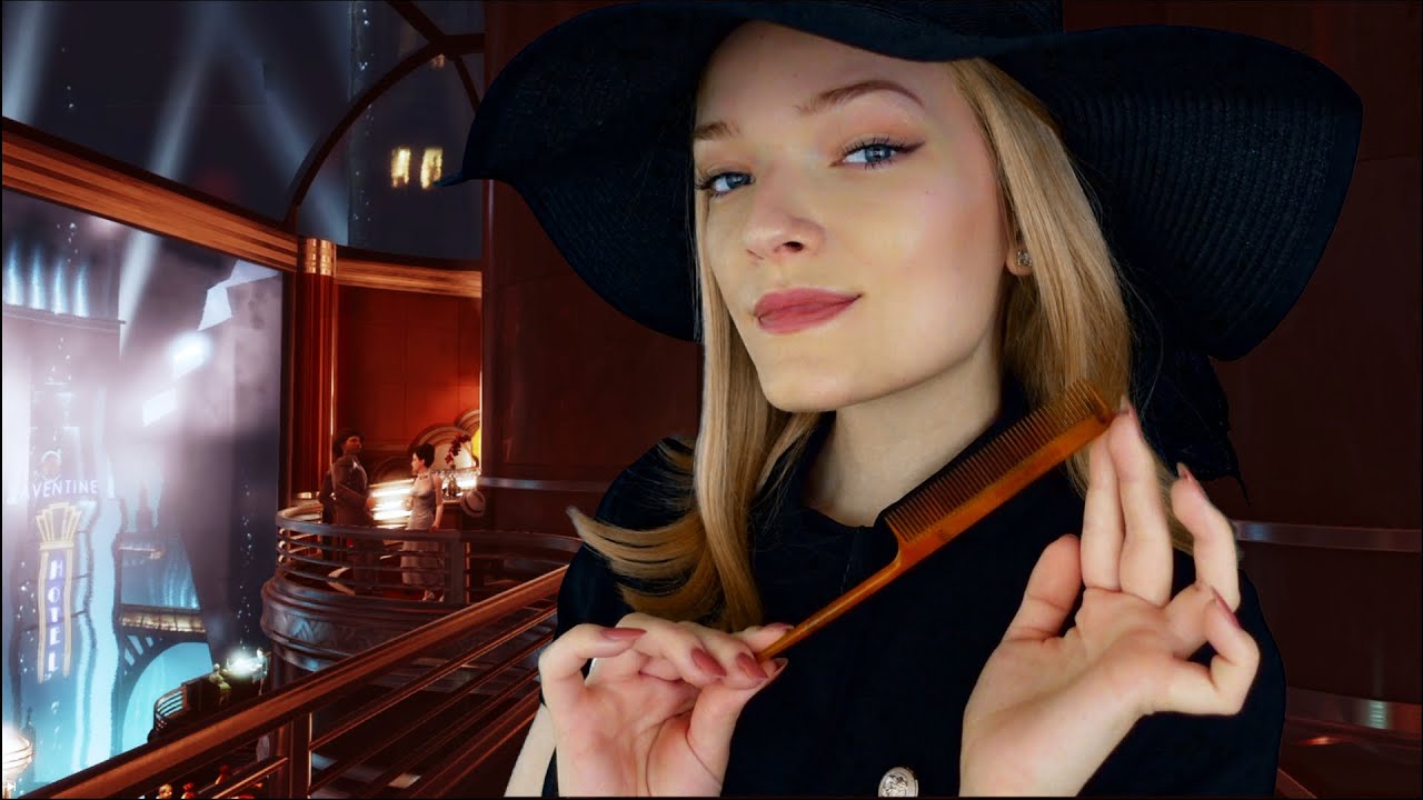 Getting ready for a Party in Rapture 🥂 BioShock ASMR Roleplay (hair combing, face touching)
