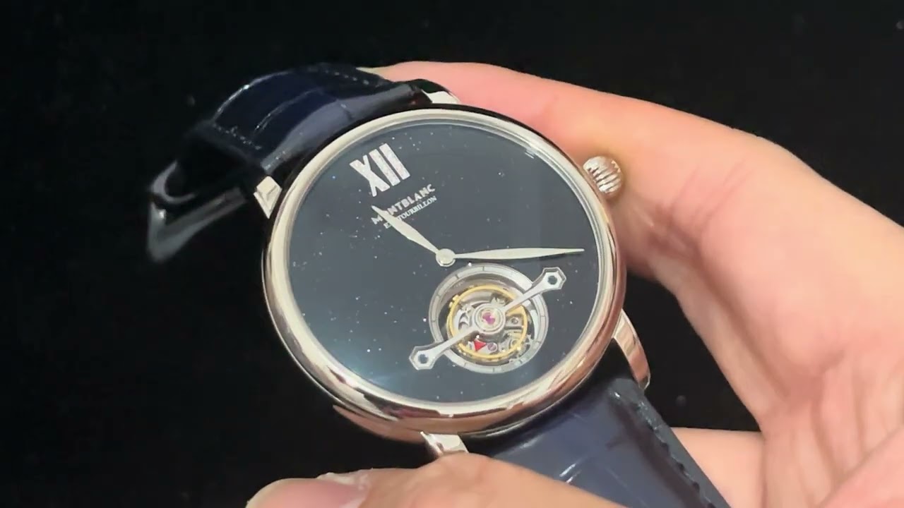 製作極佳，可惜品牌決定命運 ，非常罕有 砂金石面MONTBLANC 頂級系列 VILLERET EXO TOURBILLON