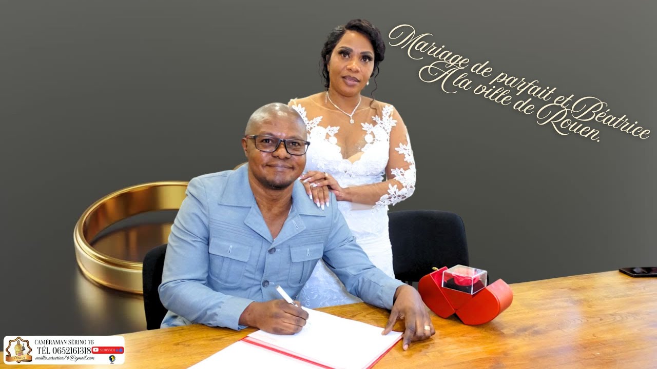 Mariage À la mairie de AMFREVILLE LA MI VOIE parfait et Béatrice À la ville de Rouen