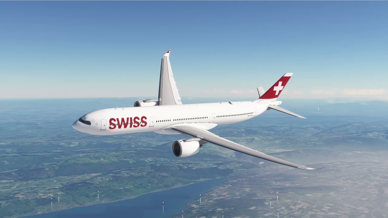 ✈️ MSFS 2020 Swiss Airlines | LVFR A330-900 | Geneva Switzerland | Departure and Arrival