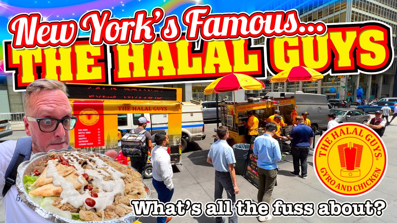 THE HALAL GUYS New York City Street Food | Chicken & Gyro Combo Platter | WHAT'S ALL THE FUSS ABOUT?