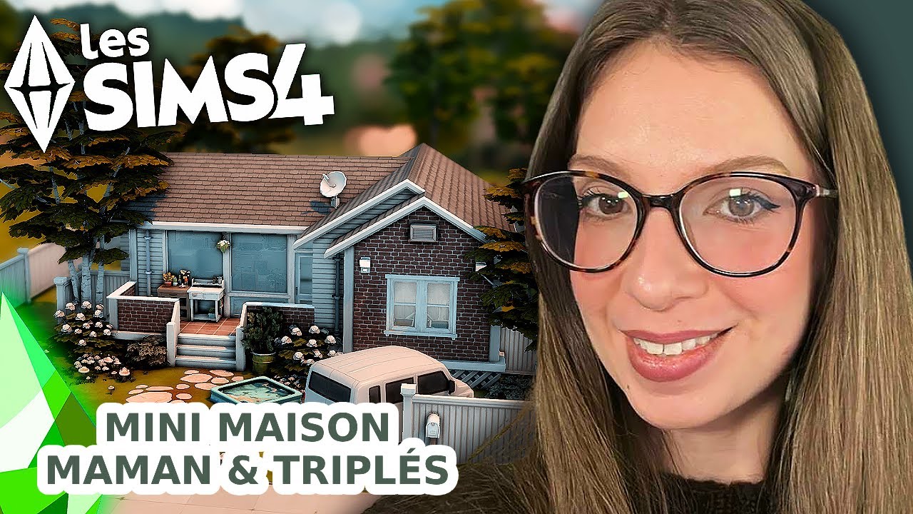 Je construis une mini maison pour une maman de triplés | Sims 4 Construction