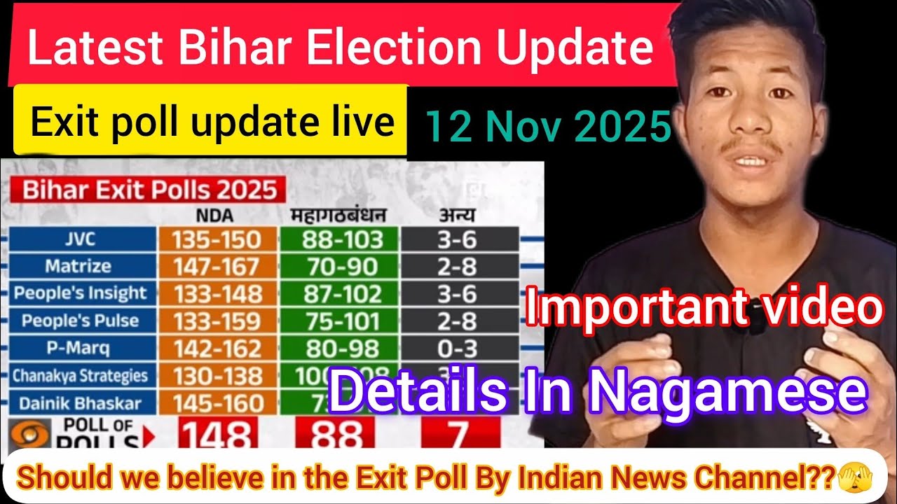 Latest Bihar Election Update!! 12th Nov 2025 !! Details In Nagamese!! @MobaYUPUSHUOfficial 