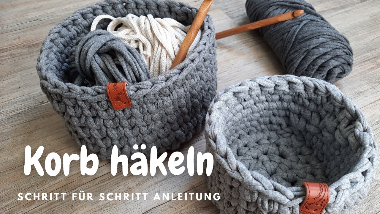 Häkeln für Anfänger - 2 Körbe häkeln - super einfach & super schnell