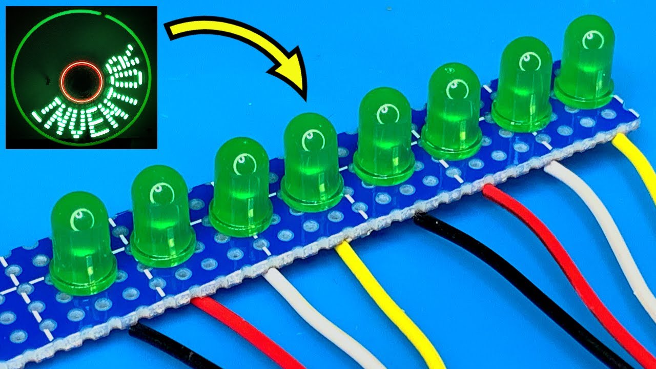 как сделать простой, Arduino POV отображать ТЕКСТ, ЧАСЫ, utsource