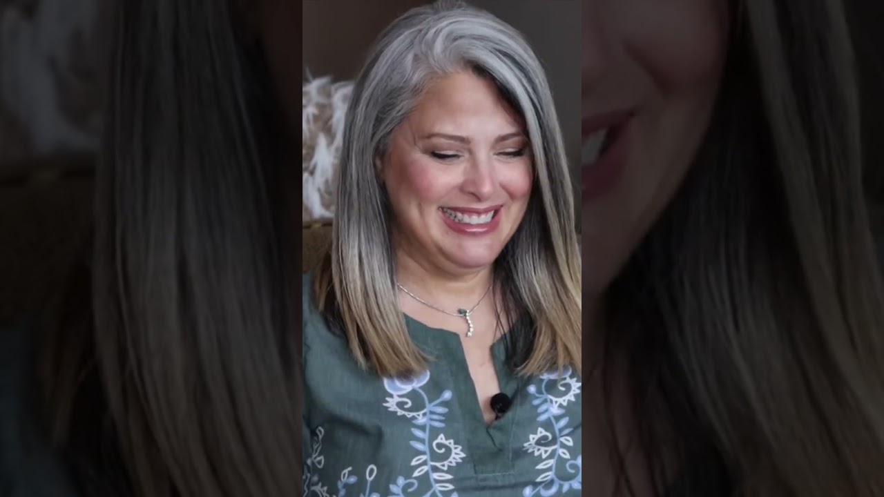 Growing out my grays 👩🏼&zwj;🦳🧑🏻&zwj;🦳#hairjourney #grayhair #silversisters