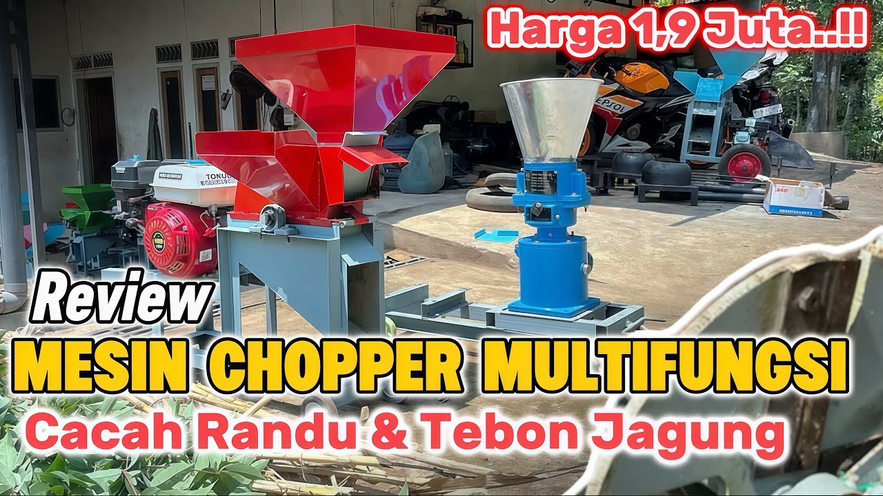 Review MESIN CHOPPER HARGA 1,9 juta..!! Multifungsi Cacah dan Giling Pakan Ternak