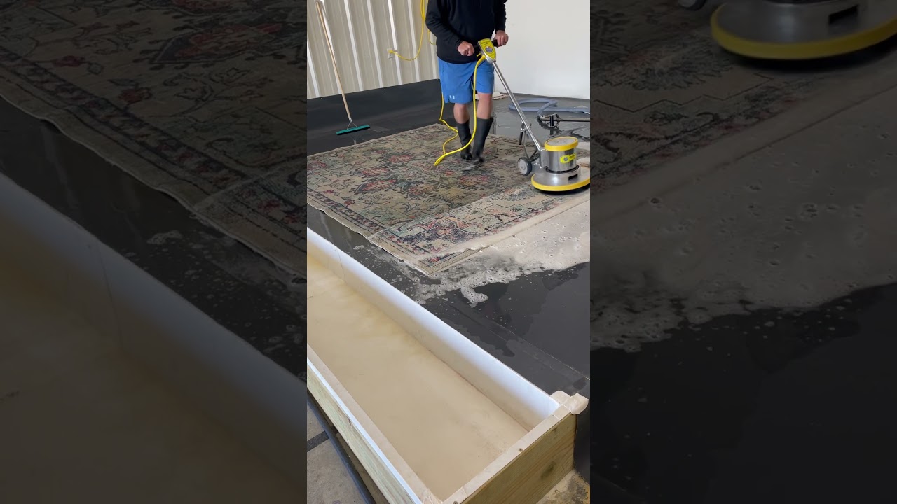 Washing dirty area rugs every day! #rugcleaning #satisfying #asmr #shorts #satisfyingvideo #dirt