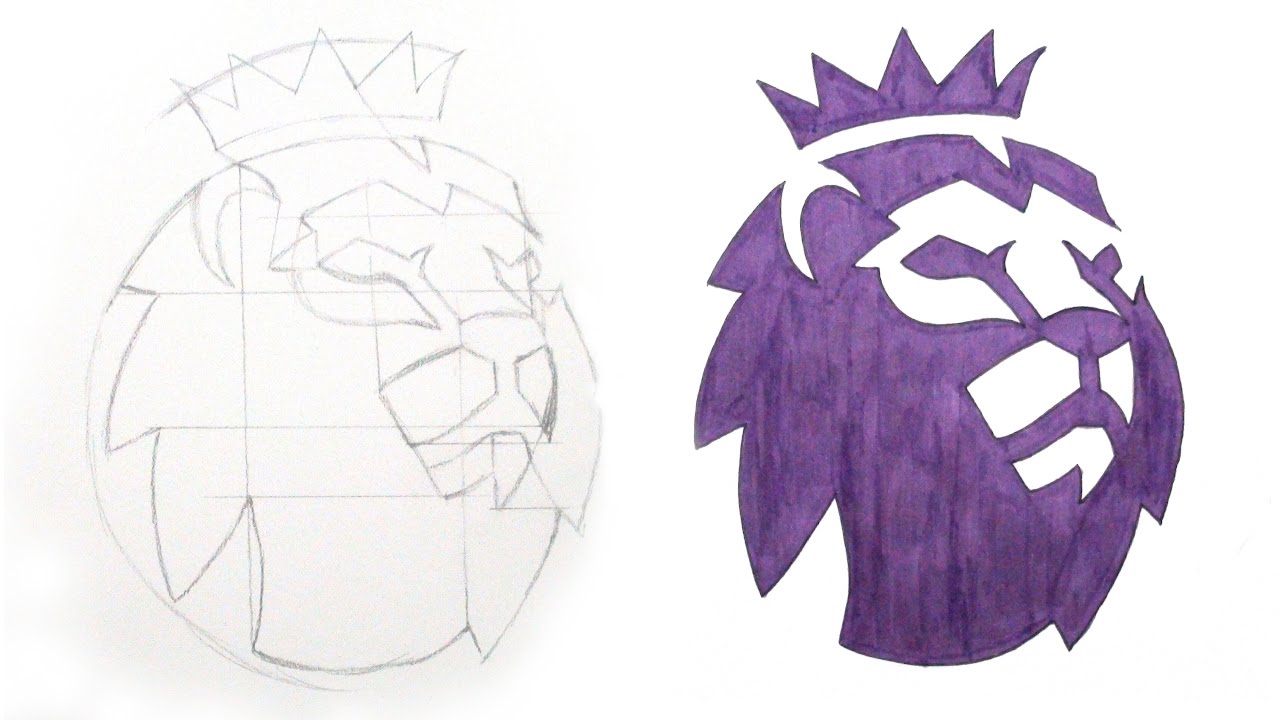 TUTORIAL - How To Draw The Premier League Logo - DeMoose Art
