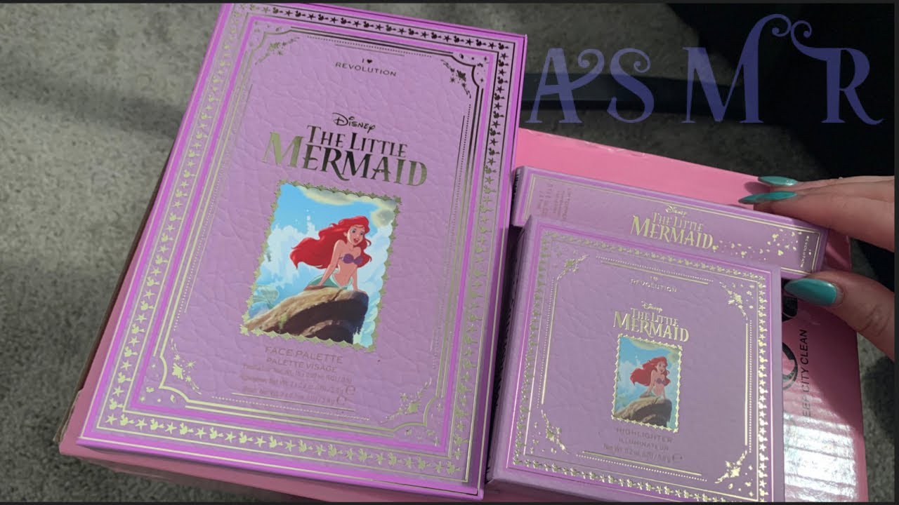 ASMR| The Little Mermaid Makeup Collection🧜🏻‍♀️🐚