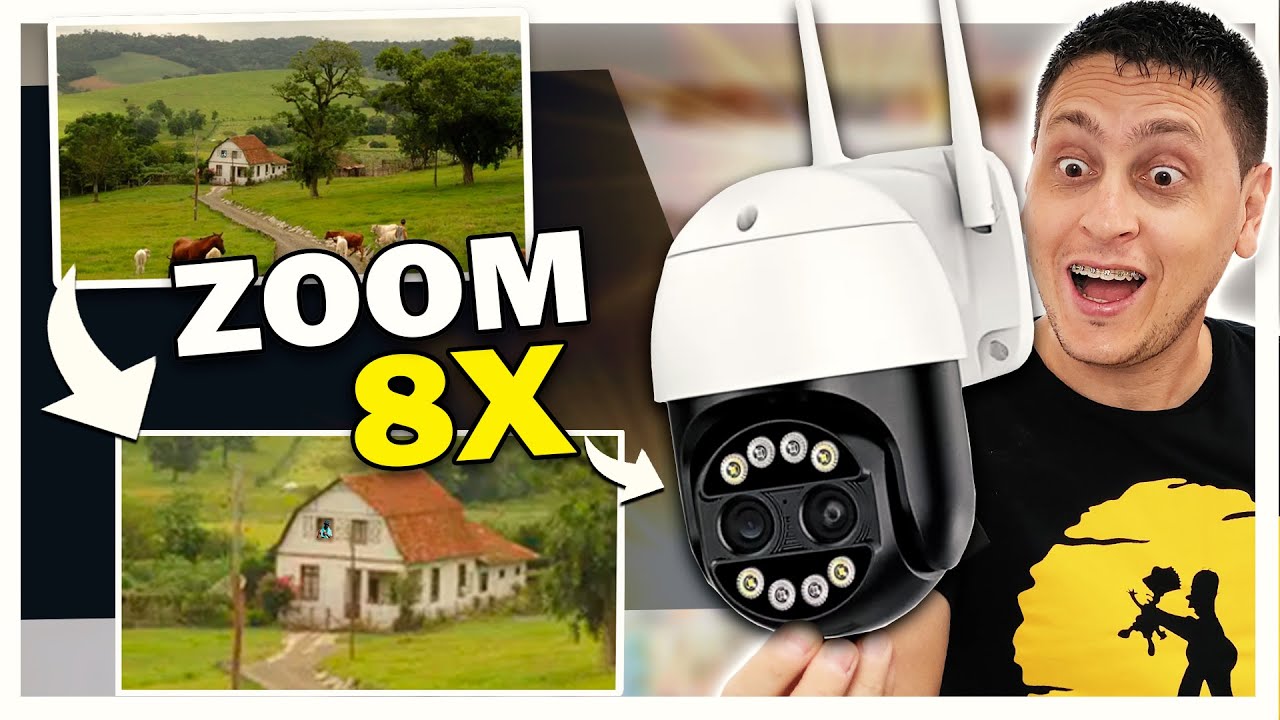 Câmera Wifi com ZOOM de 8X vale a pena? Unboxing e Review
