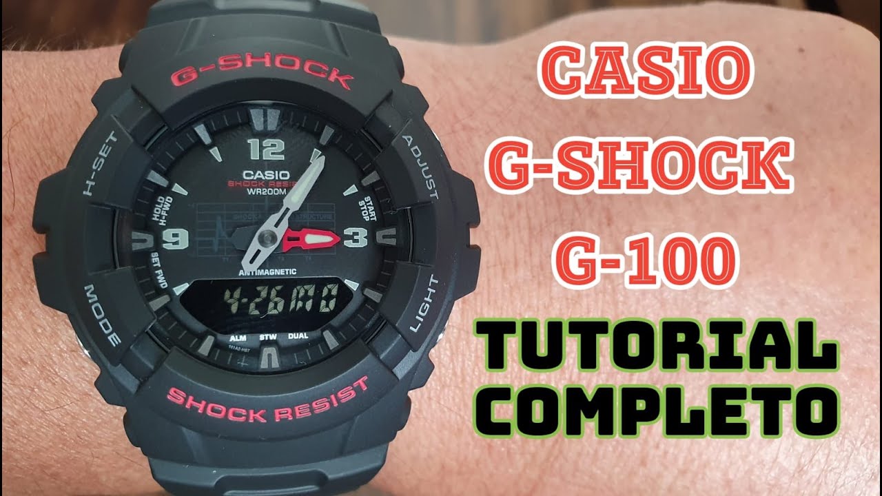 CASIO G SHOCK G-100. Tutorial completo