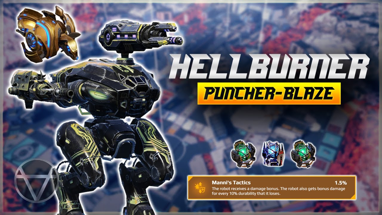 [WR] 🔥 Puncher Blaze HELLBURNER w/ Armadillo &ndash; Mk3 Gameplay | War Robots