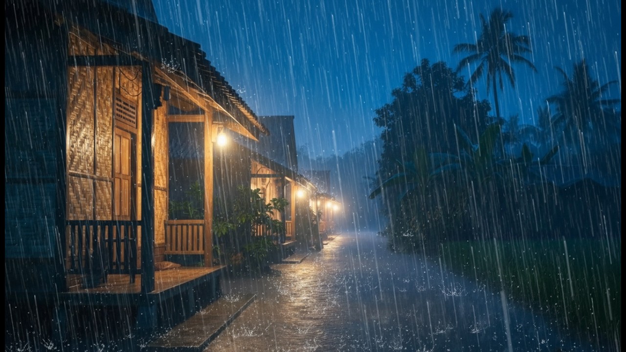 Sleep in Minutes 🌙 Gentle Night Rain Ambience | Rain Sounds for Deep Sleep & Stress Relief