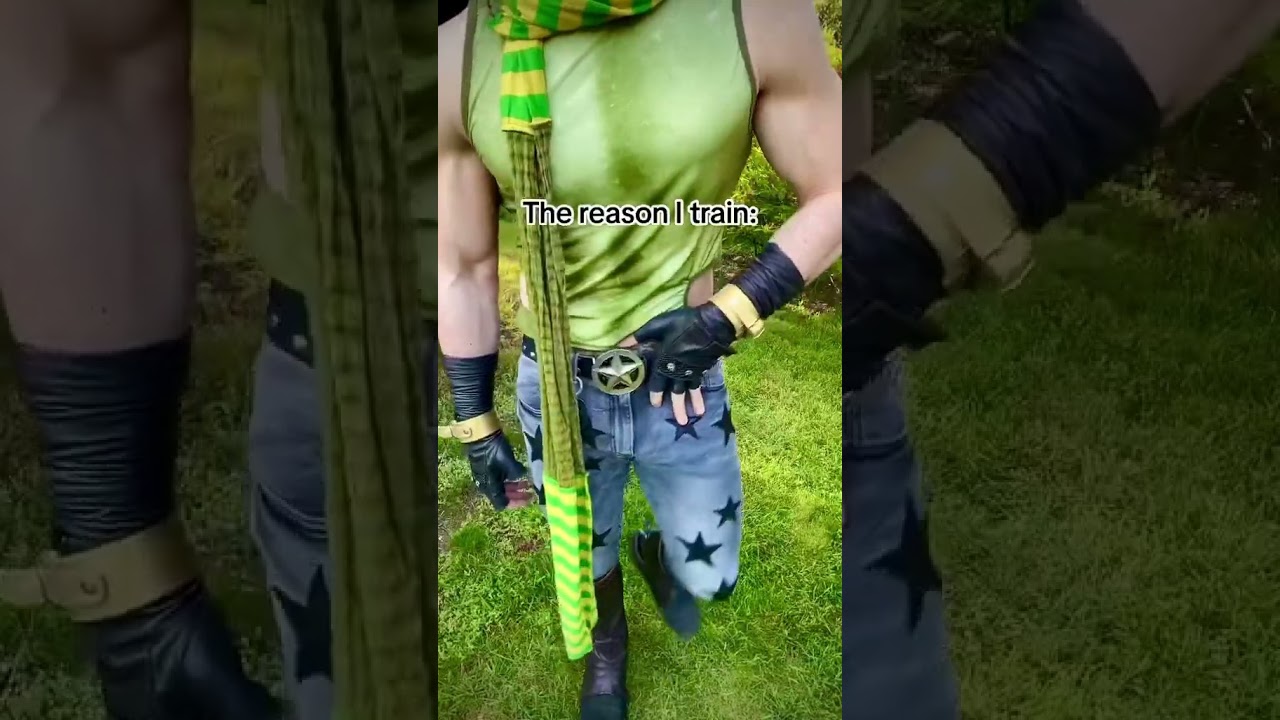 TRAINING TO LOOK LIKE A JOESTAR | JJBA JOSEPH JOESTAR COSPLAY FITNESS #SHORTS