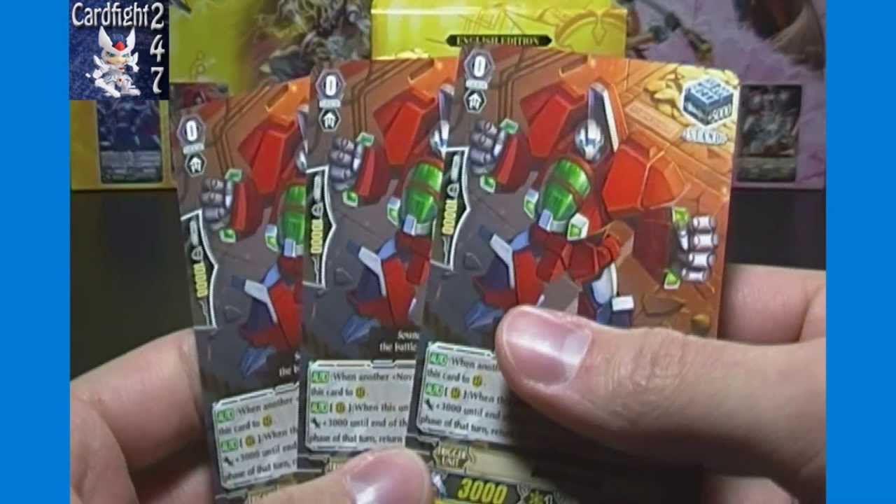 Cardfight Vanguard Golden Mechanical Soldier Nova Grappler Trial Deck Opening TD03
