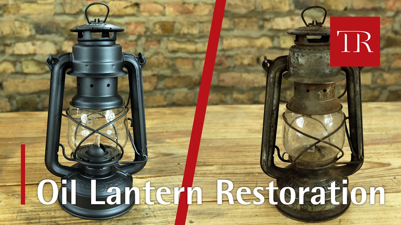 Old Rusty Oil Lamp Restoration