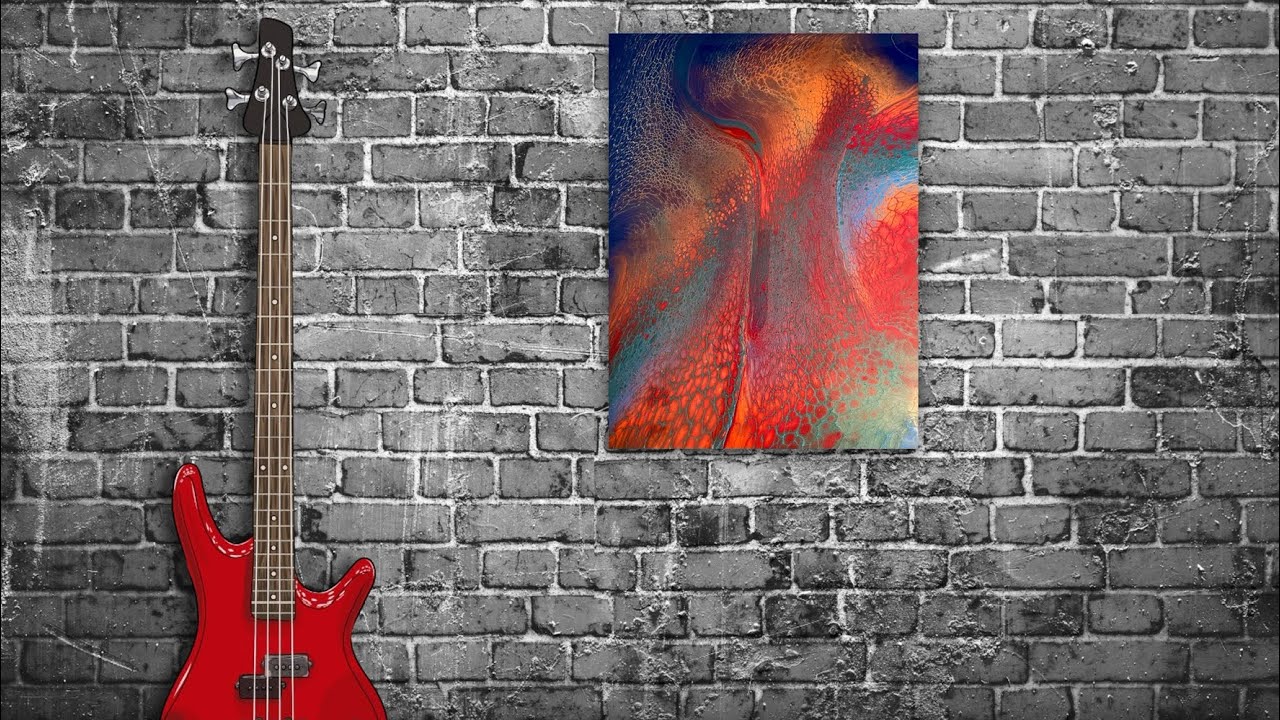 #68 An Eruption of Dramatic Color In This Acrylic Paint Pour Swipe Using DecoArt Metallics-18x24