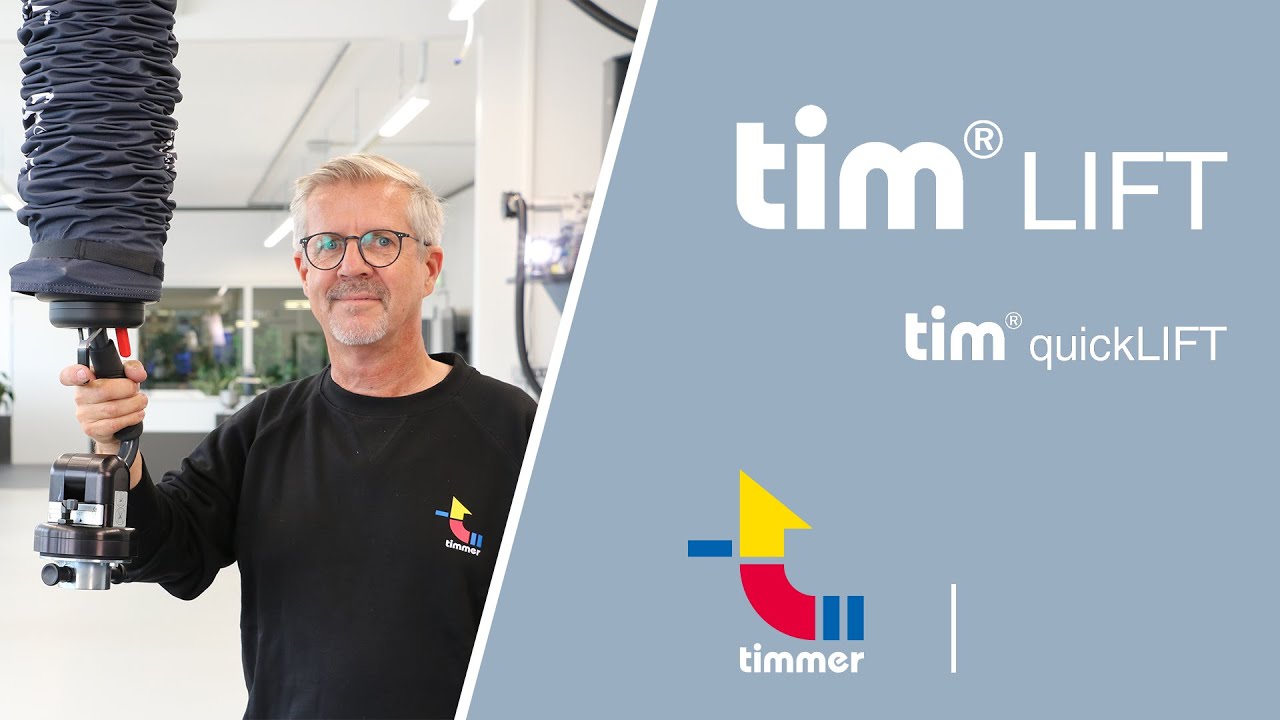 The tim®LIFT vacuum hose lifter. Heavy lifting made easy! Lift up to 65 kg with quickLIFT.