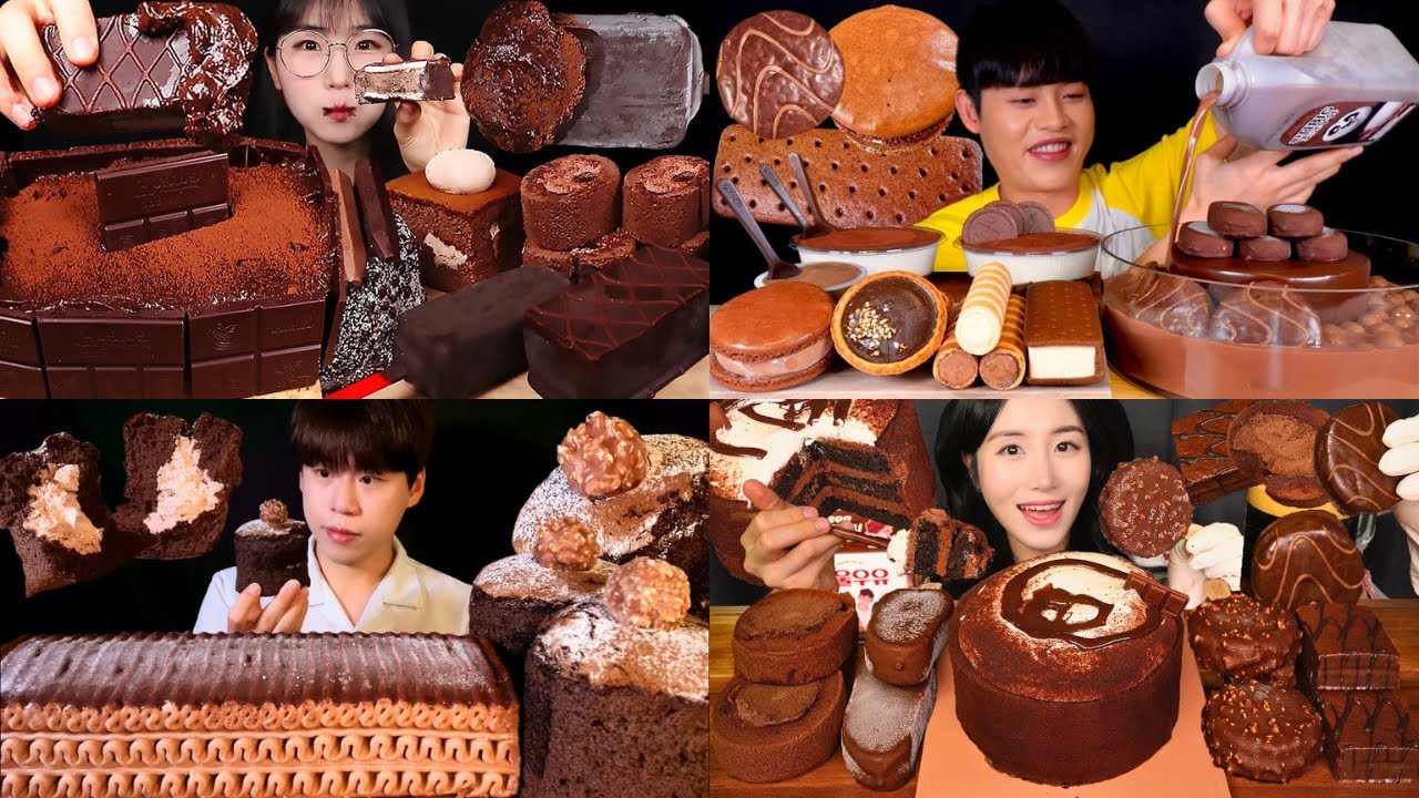 🍫ASMR DESSERT MUKBANG😍 Eating Chocolate, Ice Cream, Cake & Sweet Treats Compilation🍰
