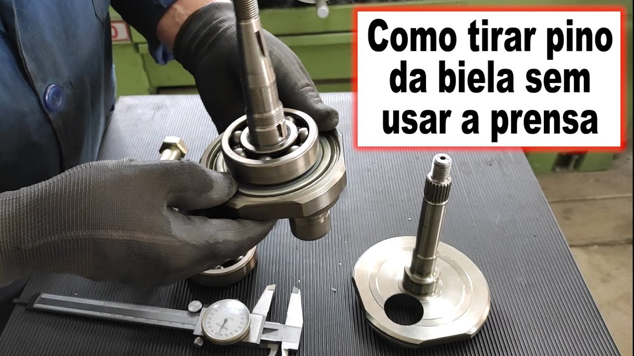 COMO TIRAR PINO da BIELA sem USAR a PRENSA HIDRÁLICA | CAMBOTA (virabrequim) do MOTOR de MOTO 4